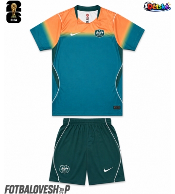 Austrálie Dětské Venkovní Dres MS 2026 Krátký Rukáv (+ trenýrky)